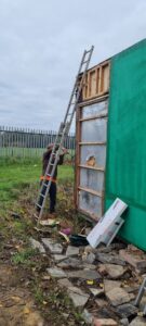 Hut rear wall second weekend